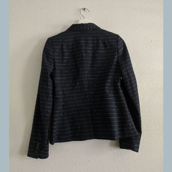 BANANA REPUBLIC Pinstripe Classic One Button Blazer Size 2 - Picture 2 of 15